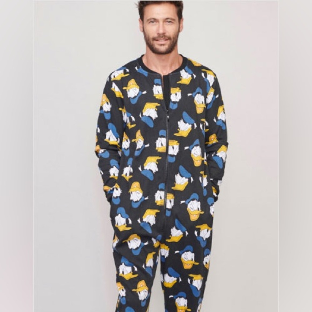 Disney Men's Pajama Set - Black and Blue with Yellow Details